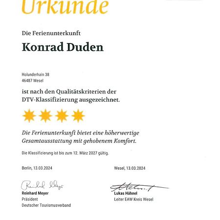 Ferienwohnung Konrad Duden Wesel  Εξωτερικό φωτογραφία